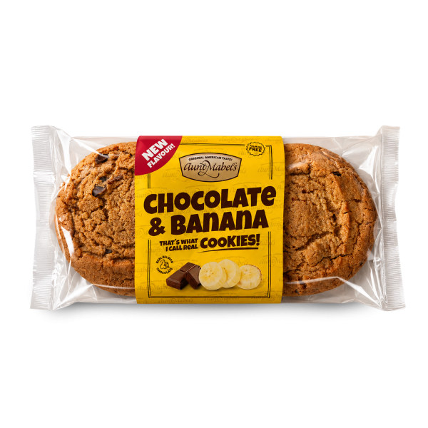 Chocolate & banana cookies 4pk
