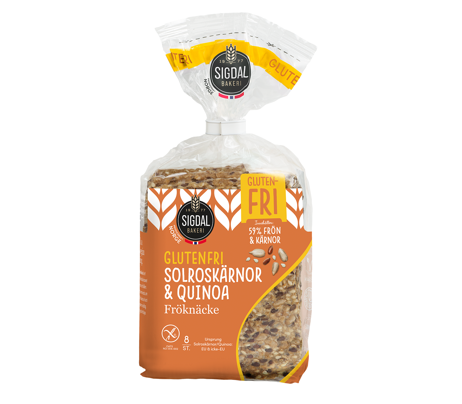 Sigdal fröknäcke glutenfri solroskärnor & quinoa