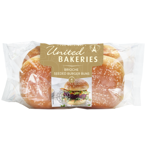 Brioche hamburgerbröd med sesamfrön 4 pk