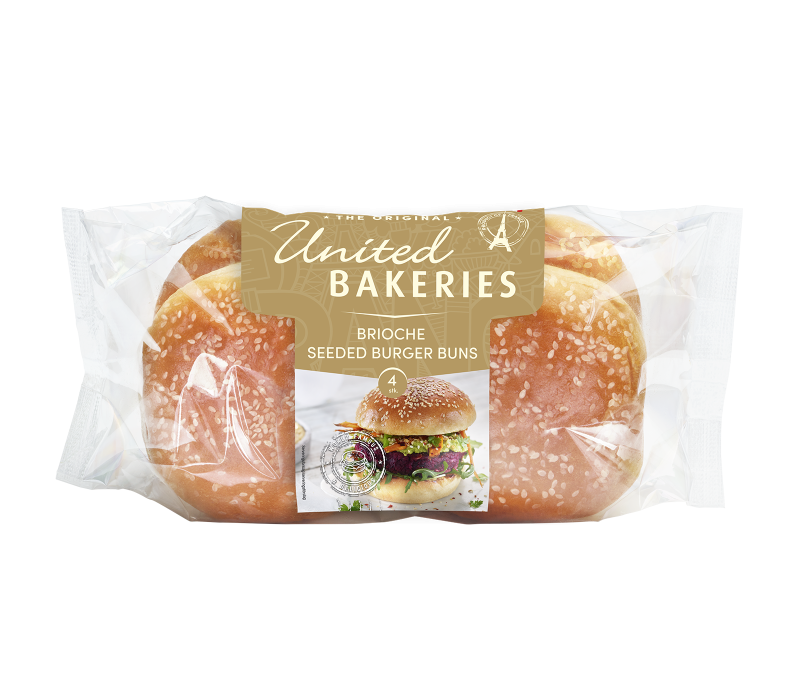 Brioche hamburgerbröd med sesamfrön 4 pk